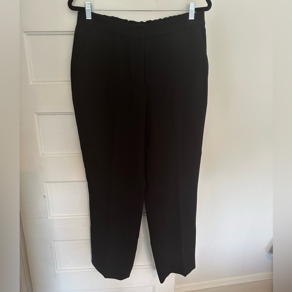 Jcrew Black Cropped Crepe Pants 12 Tall - Picture 1 of 5